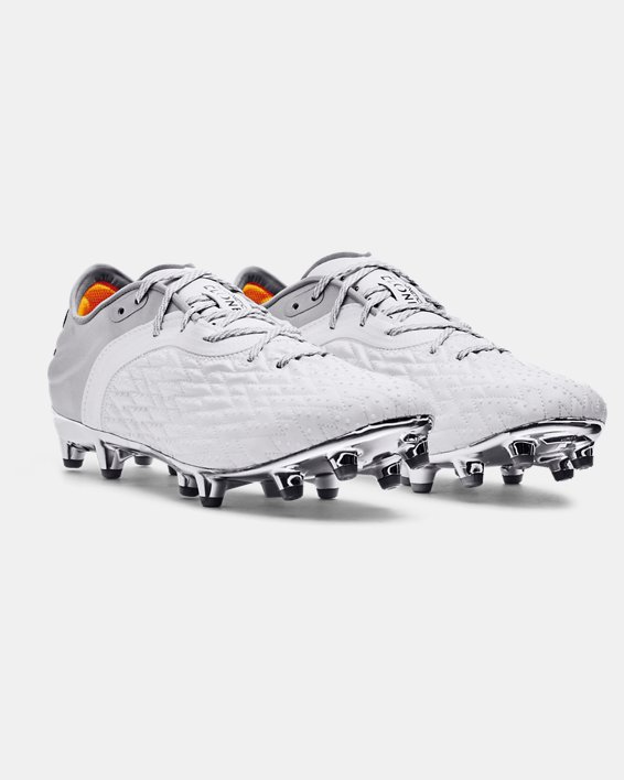 Men's UA Clone Magnetico Pro 2 FG Soccer Cleats in White image number 3